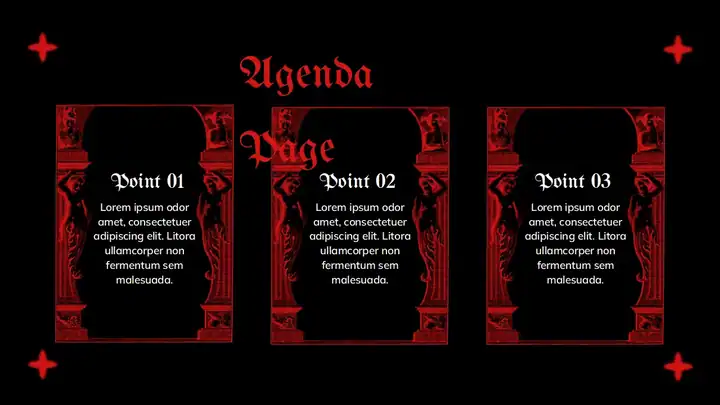 Gothic Teen TV Show Slides Template