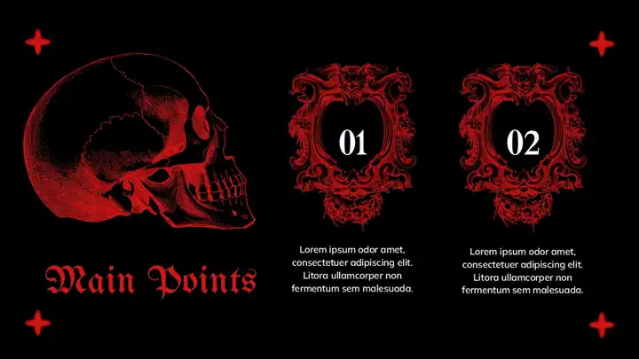 Gothic Teen TV Show Slides Template