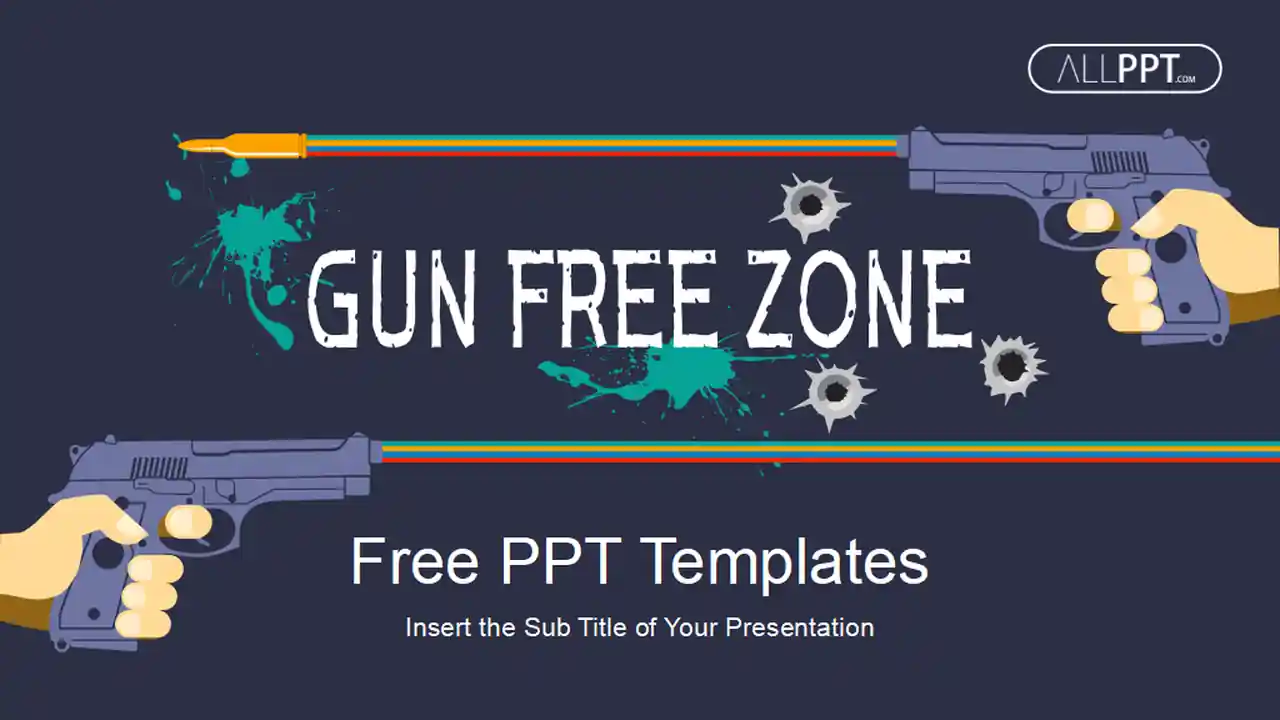 Gun Free Zone PowerPoint Templates