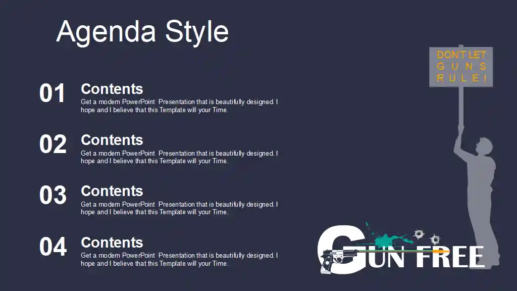 Gun Free Zone PowerPoint Templates