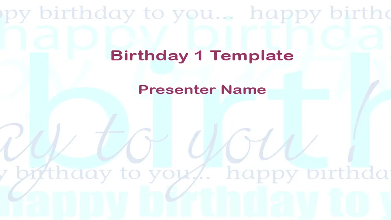 Happy Birthday Template
