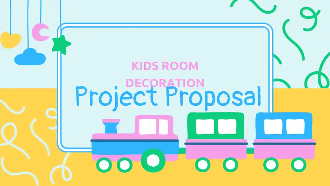 Illustrated Kids Room Decoration Project Proposal Slides