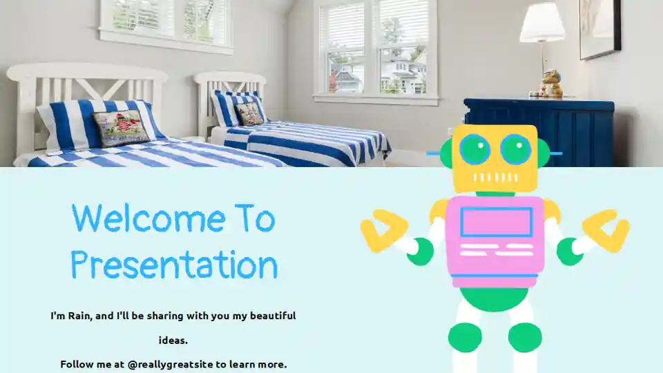 Illustrated Kids Room Decoration Project Proposal Slides