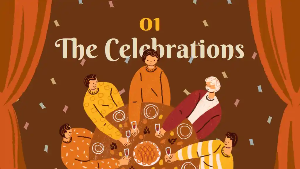 Illustrated Thanksgiving Traditions Slides
