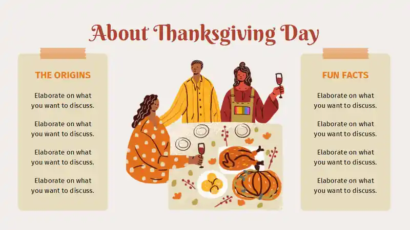 Illustrated Thanksgiving Traditions Slides