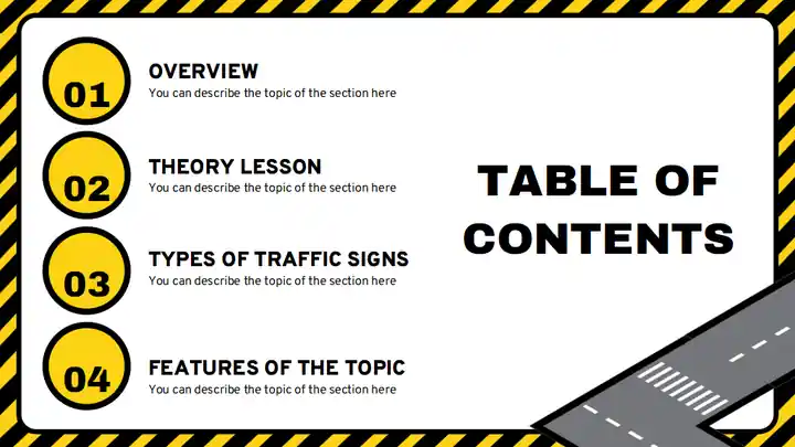 Illustrated Theoretical Driving Workshop: Traffic Signs Slides