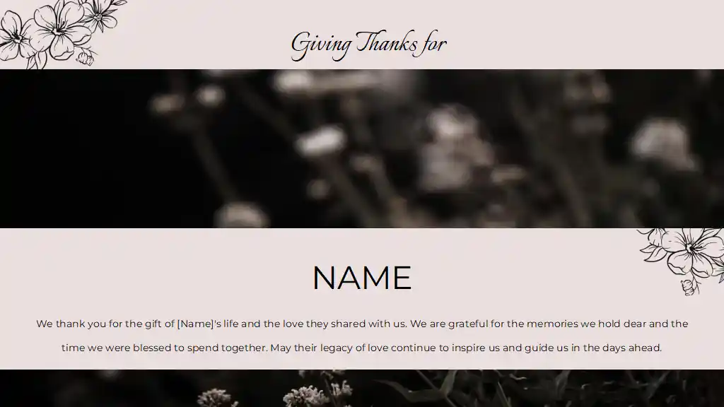 In Loving Memory Tribute Funeral Slides