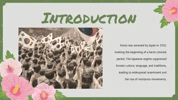 Independence Movement in South Korea Day Slides
