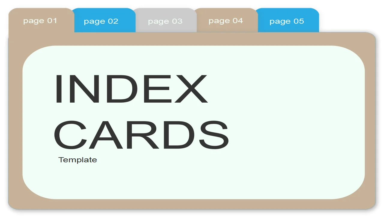 Index cards template