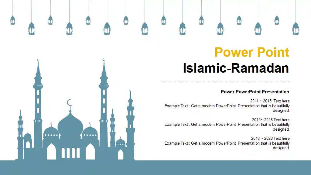 Islamic Mosque Sunset PowerPoint Templates