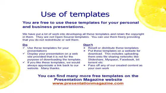 Lemons PowerPoint template