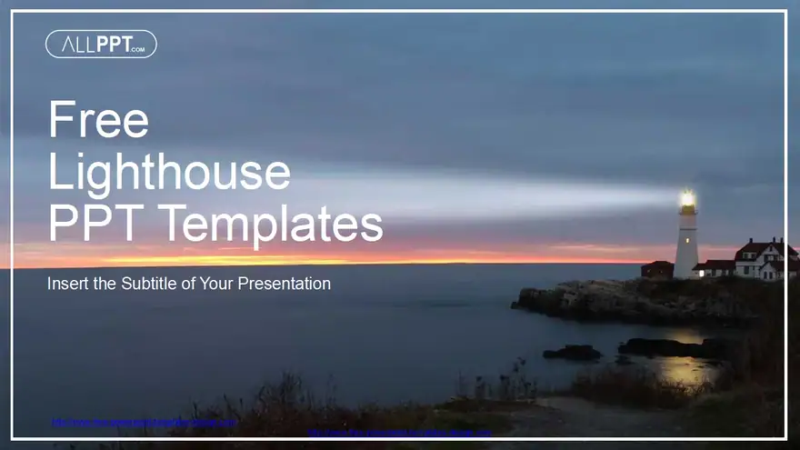 Lighthouse Landscape PowerPoint Templates
