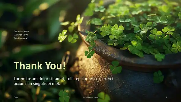 Lucky Clover Template