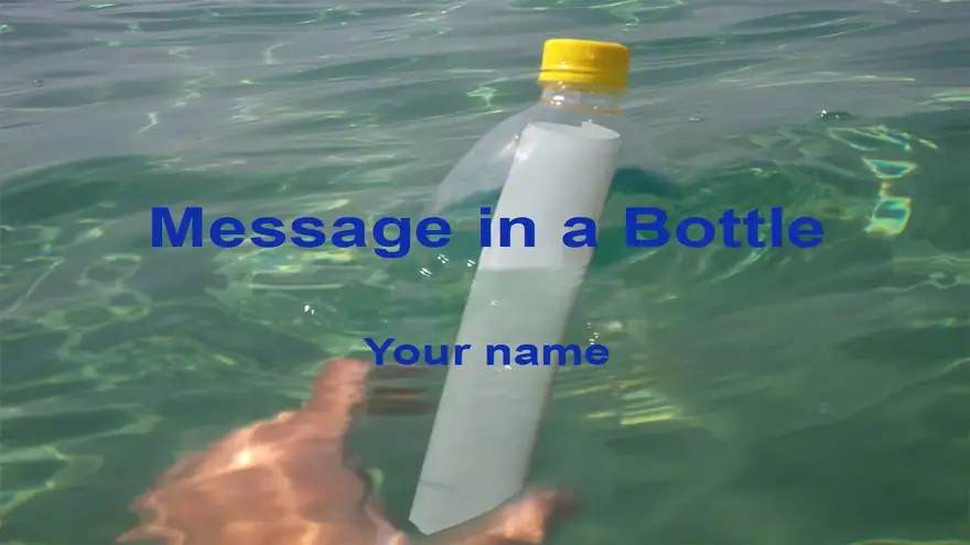 Message in a Bottle Template