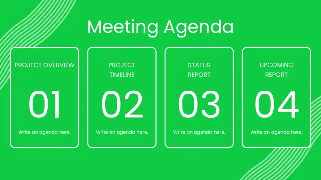 Minimal Business Meeting Agenda Slides