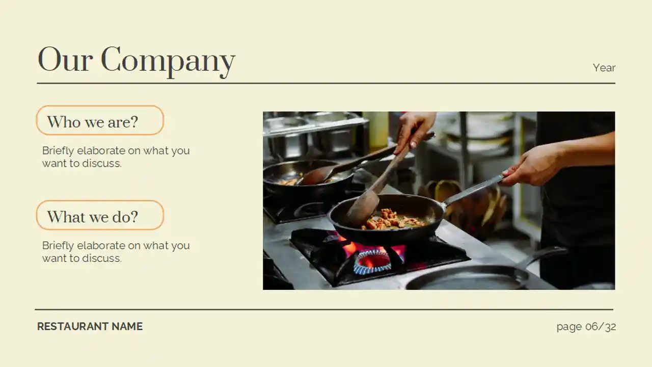 Minimal Elegant Restaurant Business Slides