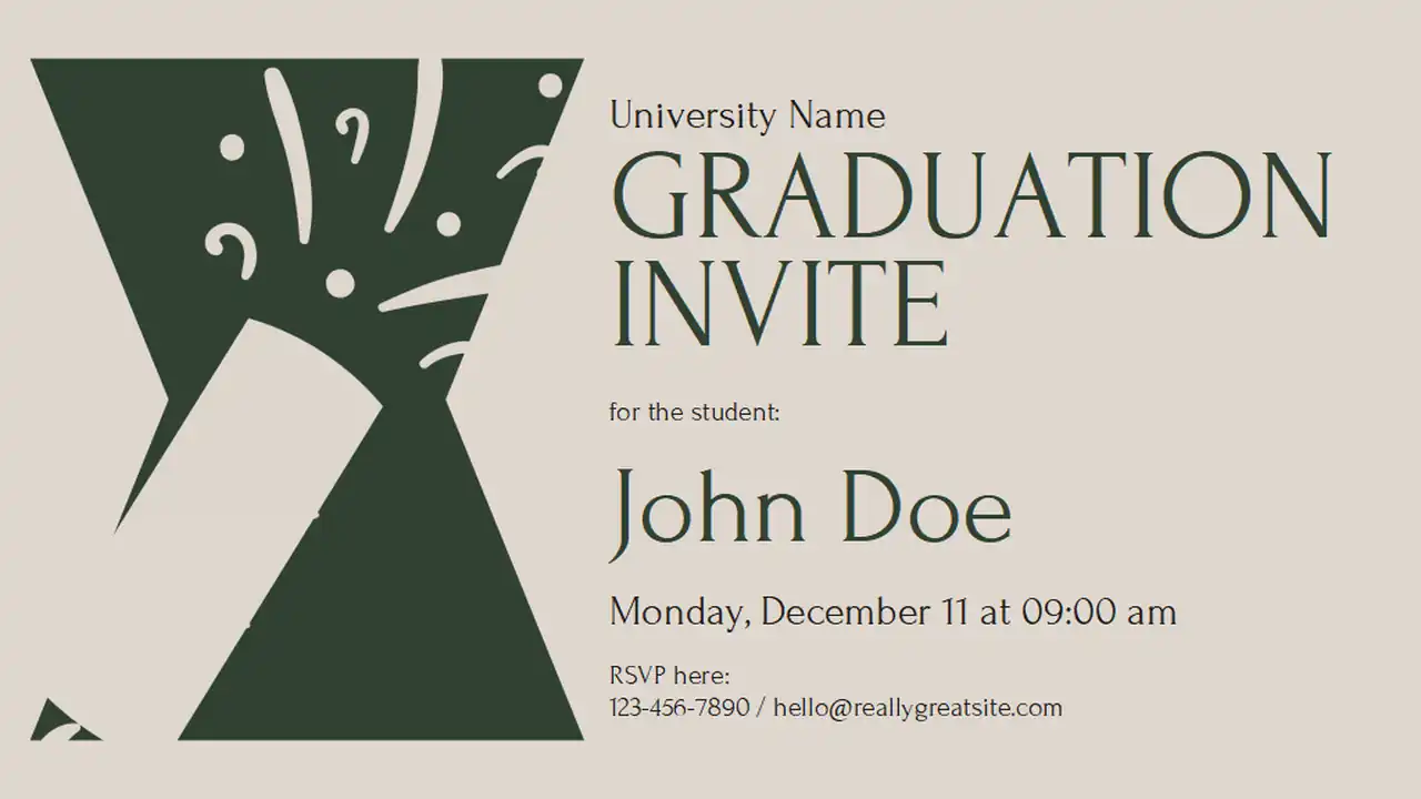 Minimal Graduation Invitations for College