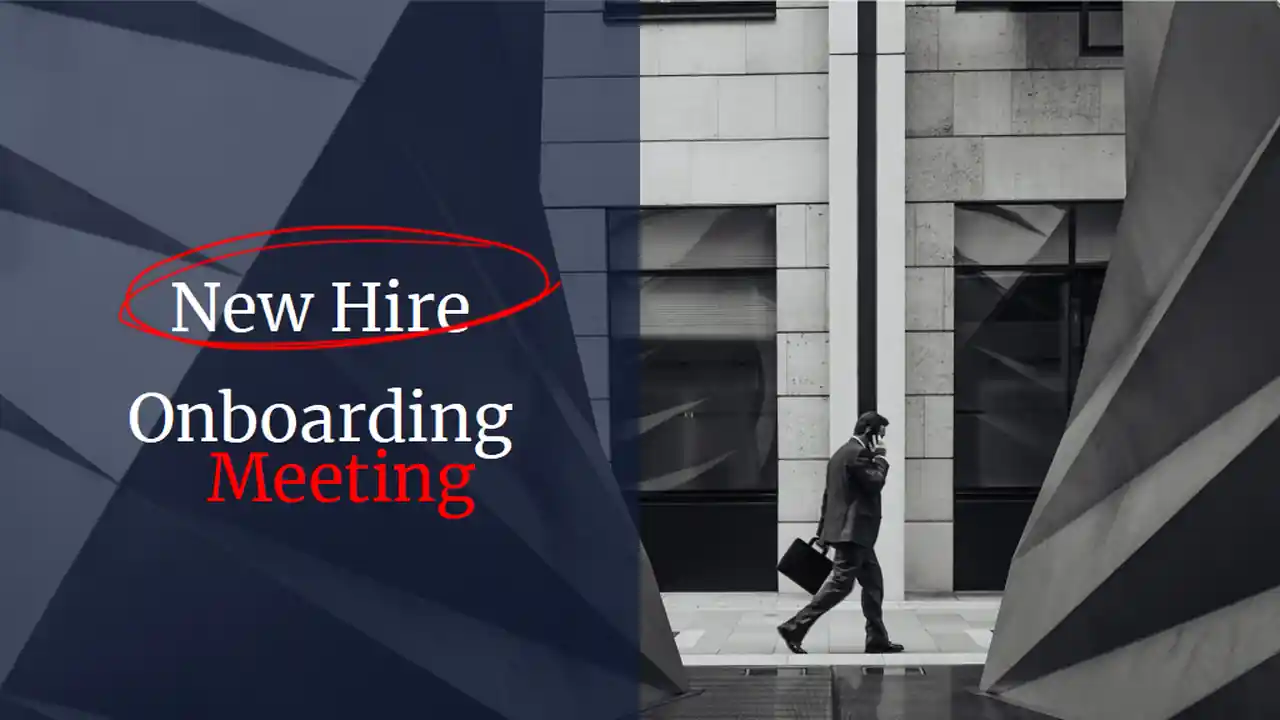 Minimal New Hire Onboarding Meeting Slides