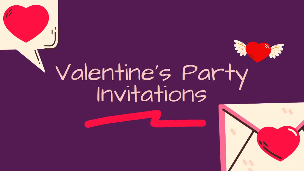 Minimal Valentine's Party Invitations