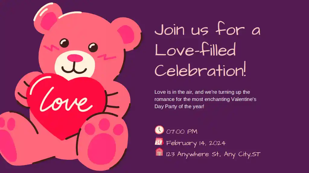 Minimal Valentine's Party Invitations