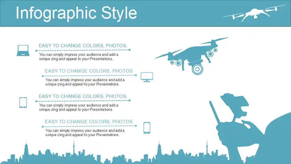Mobile Control Drone PowerPoint Templates