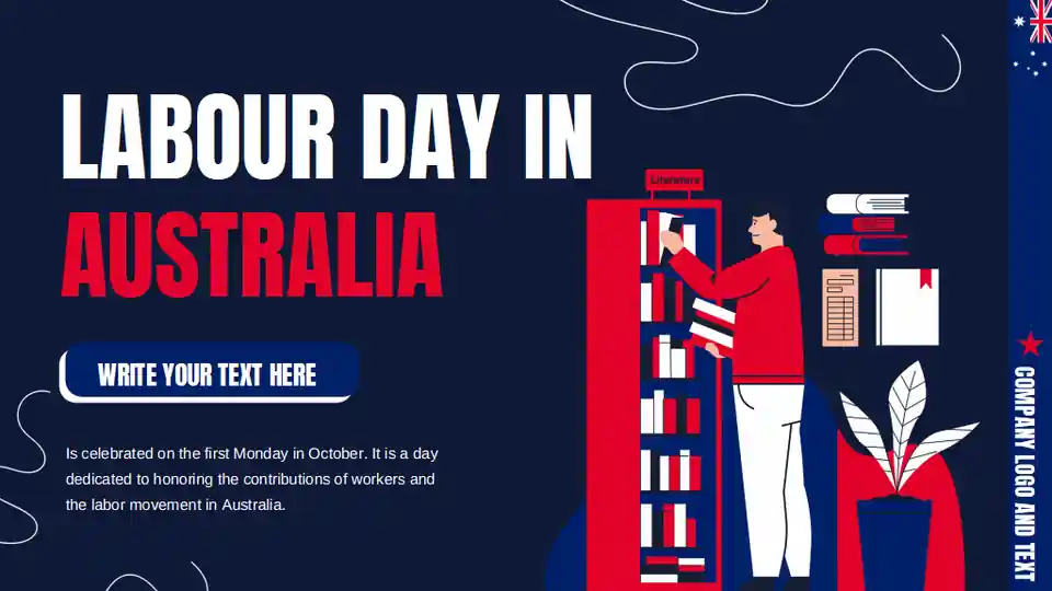Modern Illustrated Labour Day in Australia