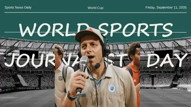 Modern Minimal World Sports Journalists Day Slides