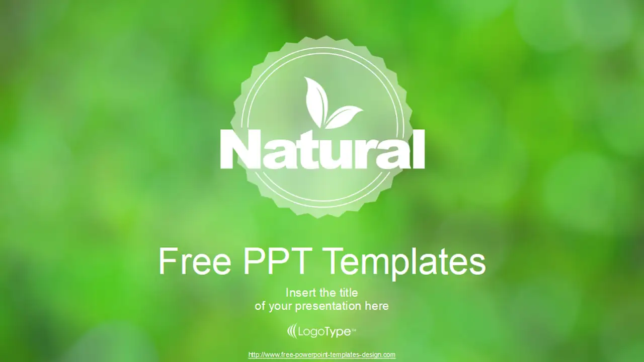 Natural Green Background PowerPoint Templates