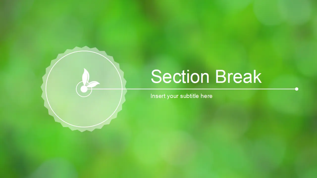 Natural Green Background PowerPoint Templates