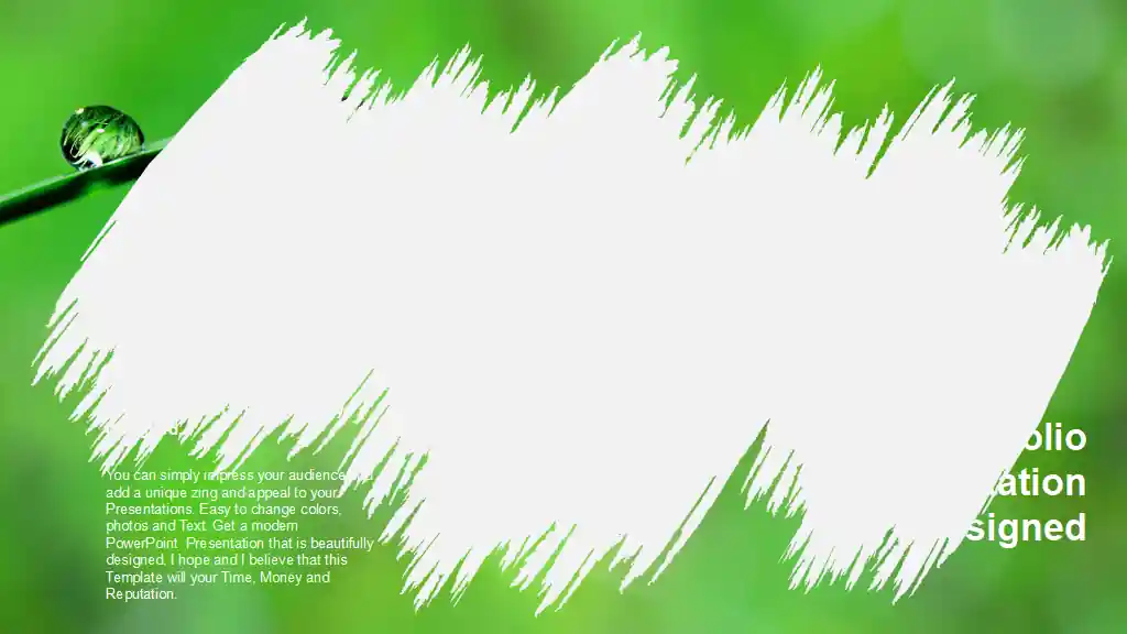 Natural Green Background PowerPoint Templates