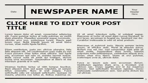 NEWSPAPER Template for PowerPoint and Google Slides