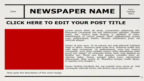 NEWSPAPER Template for PowerPoint and Google Slides