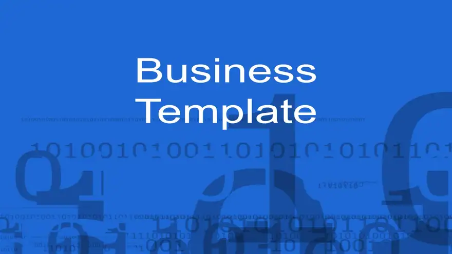Numbers Business Template
