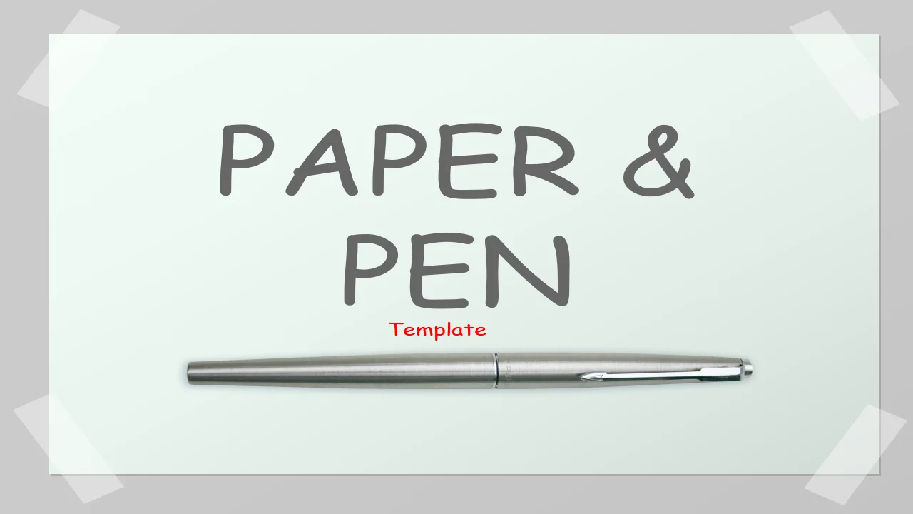 Paper and pen template