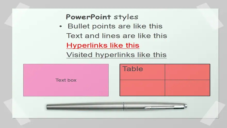 Paper and pen template