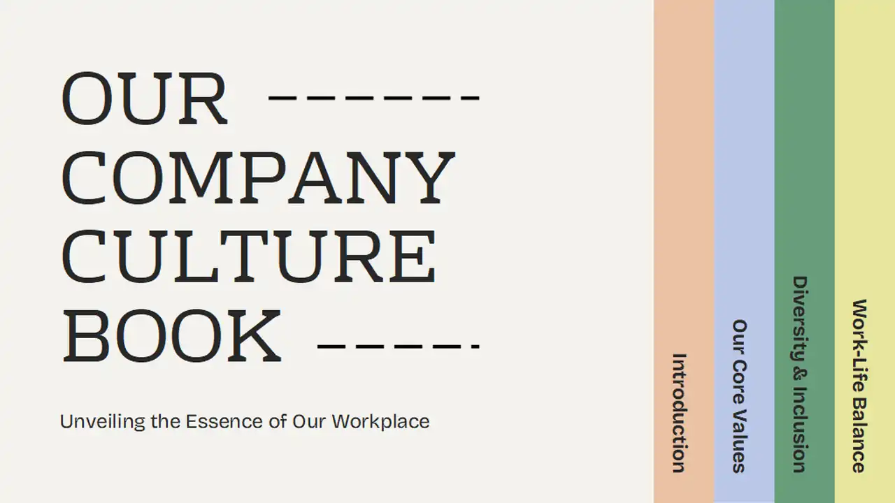 Pastel Modern Our Company Culture Book Slides