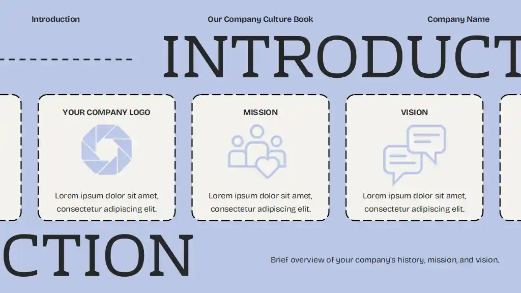Pastel Modern Our Company Culture Book Slides