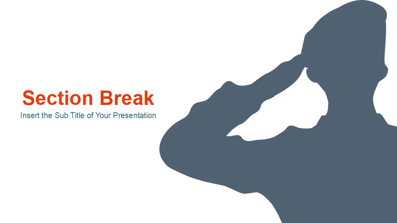 Patriotic Soldier Saluting PowerPoint Templates