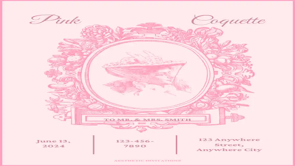Pink Coquette Aesthetic Invitations