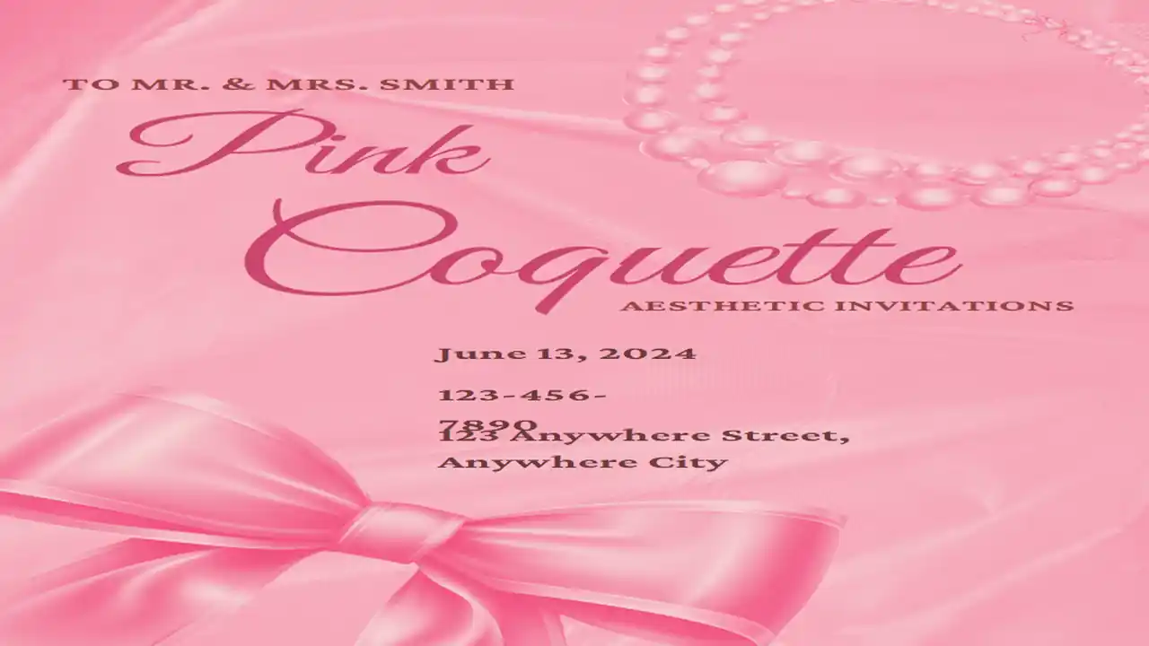 Pink Coquette Aesthetic Invitations