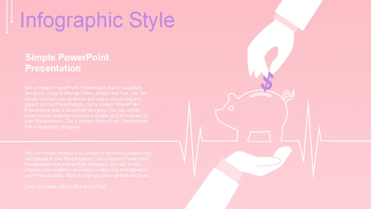Pink Piggy Bank PowerPoint Templates