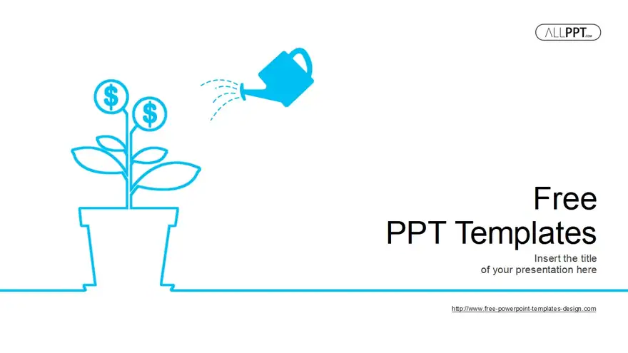 Plant Dollar coins PowerPoint Templates