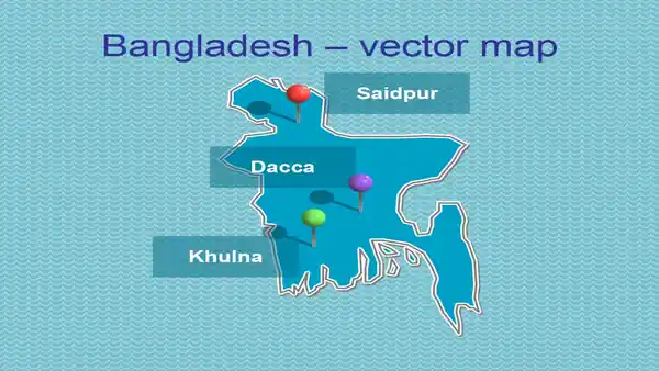 Powerpoint map of Bangladesh