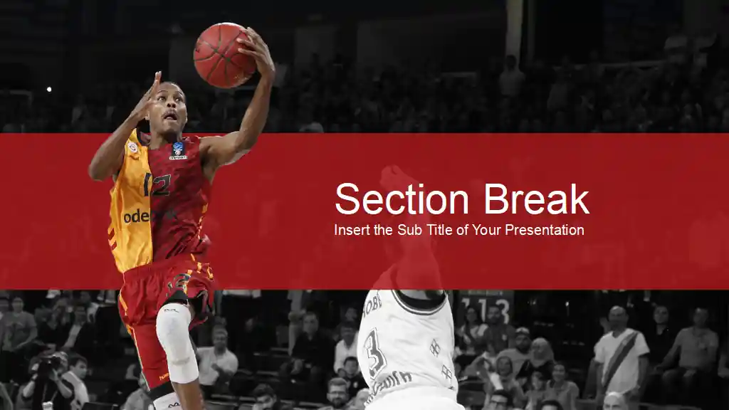 Professional Basketball Player Sports PowerPoint Templates