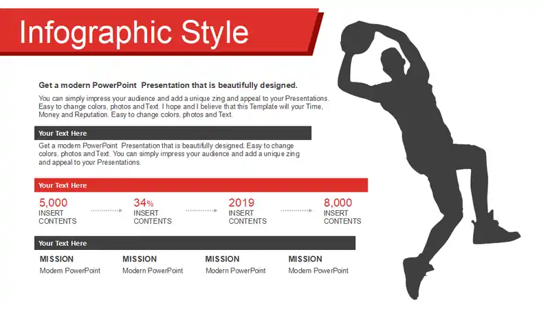 Professional Basketball Player Sports PowerPoint Templates