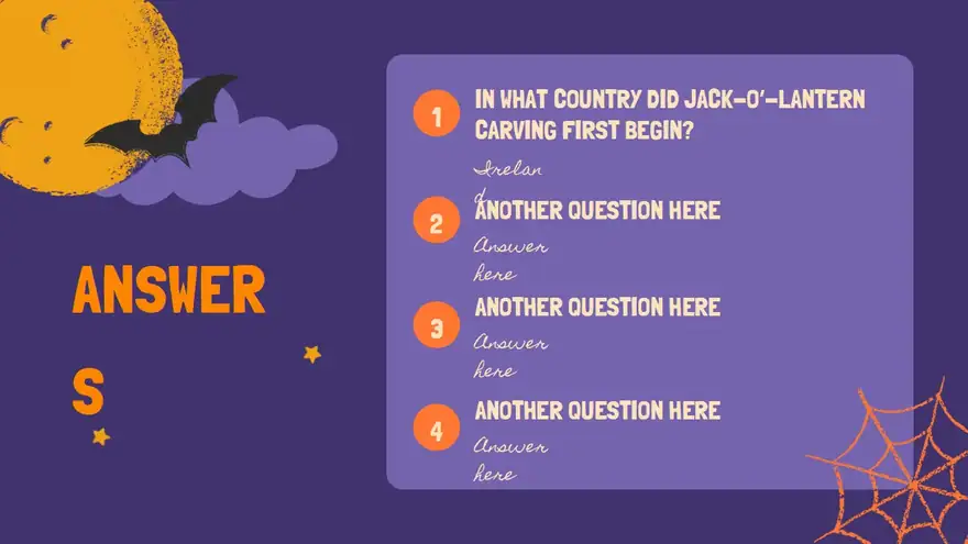 Pumpkin Pop Trivia Interactive Game