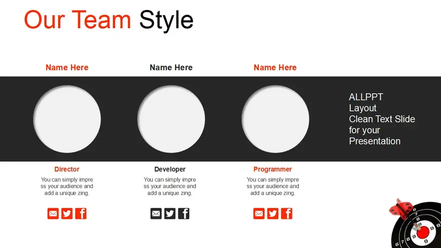 Red Dart Arrow Hitting PowerPoint Templates