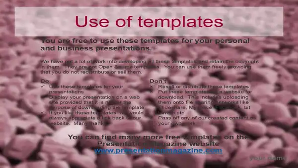 Red stones template