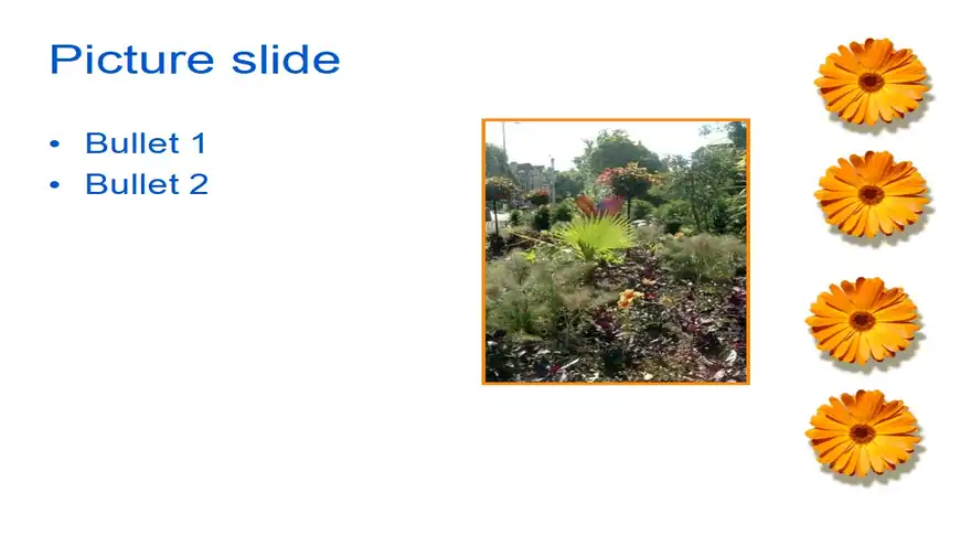 Row of flowers template