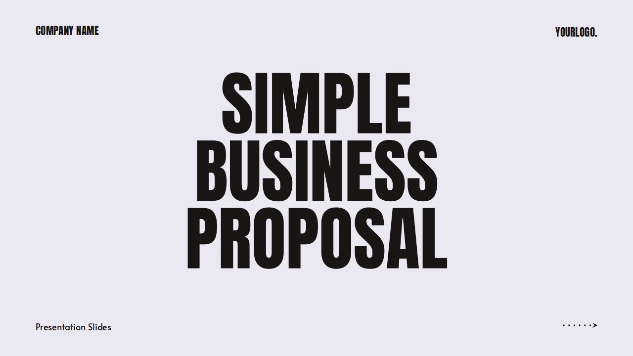 Simple Business Proposal Slides